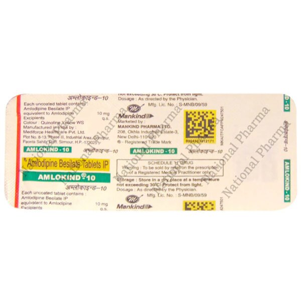 Amlokind 10 Tablet 10's - Image 3