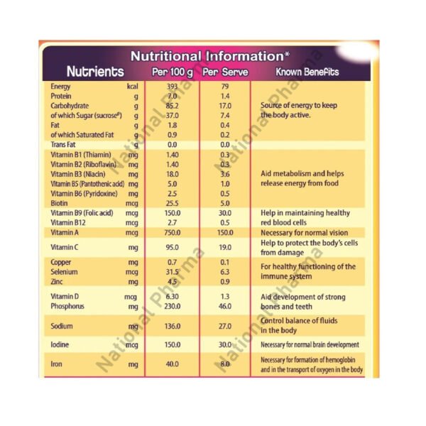 Cadbury Bournvita Nutrition Powder 200 gm - Image 2