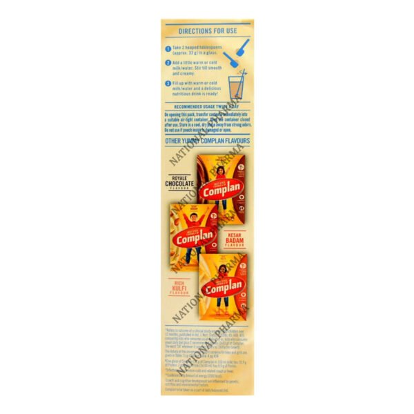 Complan kesar Badam flavour Nutrition powder 500gm refill pack - Image 2
