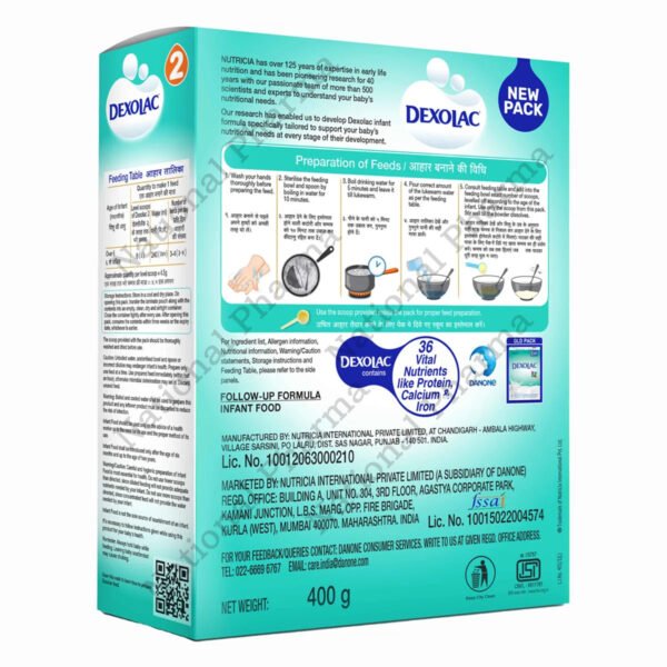 Dexolac Follow-Up Formula Stage 2 Powder (6-12 Months), 400 gm Refill Pack - Image 2