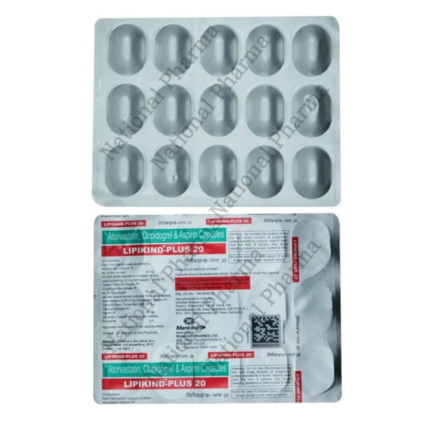 Lipikind-Plus 20 Capsule 15's