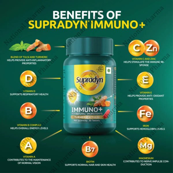 Supradyn Immuno+Multivitamins with Natural Ingredient 30 tab - Image 4