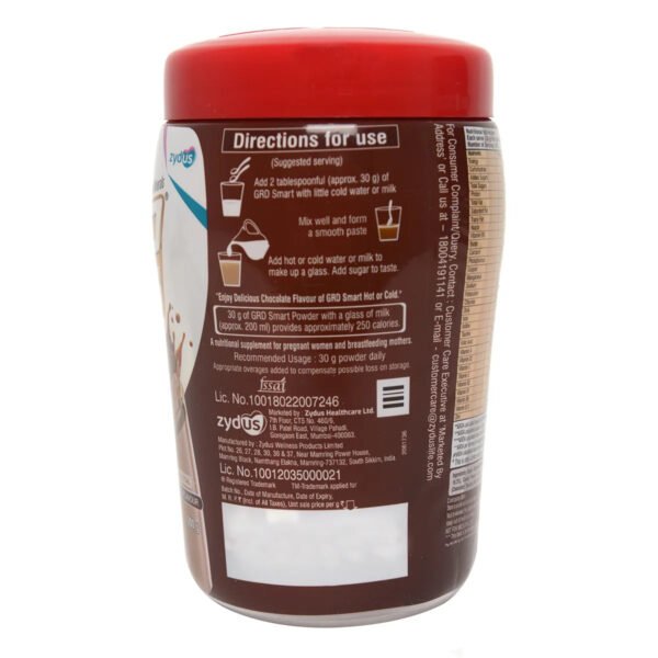 GRD Smart Whey Protein Chocolate Flavour Powder, 200 gm Jar - Image 4