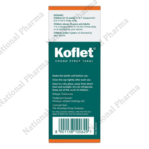 Himalaya Koflet Cough Syrup 100 ML - Image 7