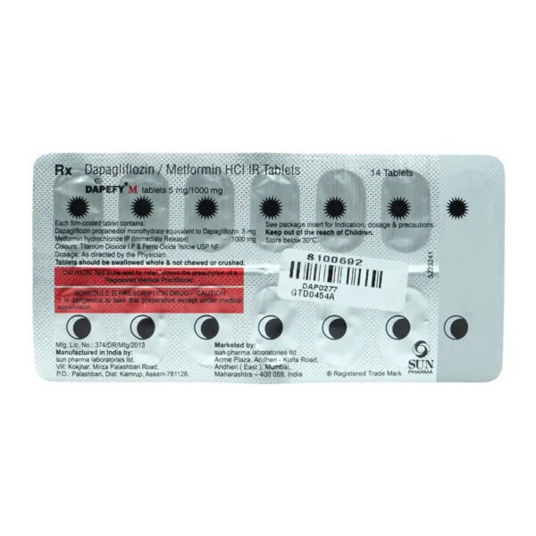 Dapefy M 5mg/1000mg Tablet