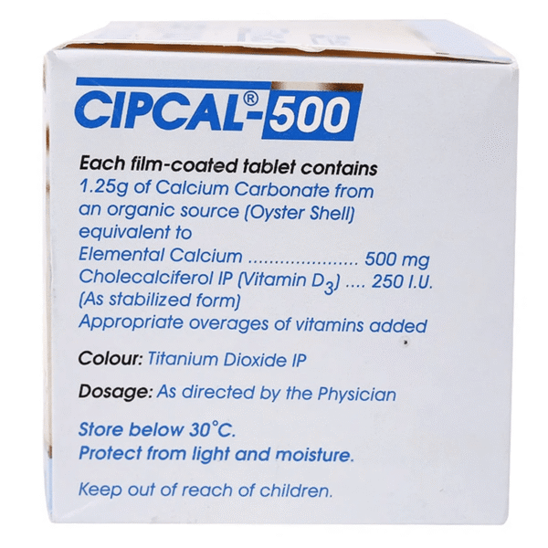 Cipcal 500mg Strip Of 15 Tablets - Image 2