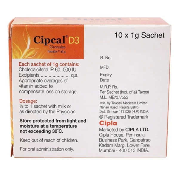 Cipcal D3 Granules 1 gm - Image 3