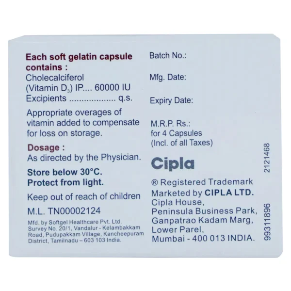 Cipcal D3 Strip Of 4 Capsules - Image 4