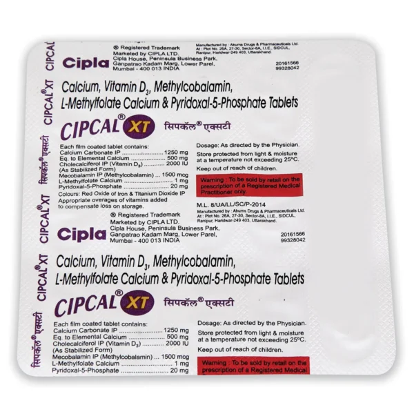 Cipcal Xt Strip Of 15 Tablets - Image 2