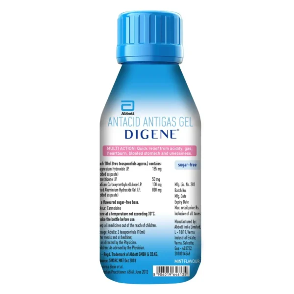 Digene Antacid Antigas Gel Mint Flavour, 450 ml - Image 2