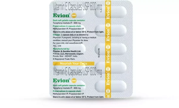 Evion 600mg Strip Of 10 Capsules - Image 2