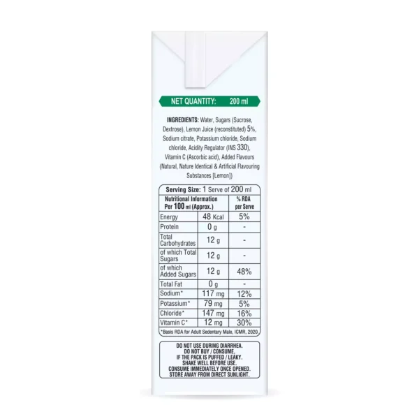 Ors L Lemon Flavour Tetrapack Of 200ml Liquid - Image 5