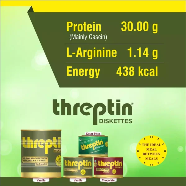Threptin Vanilla Butterscotch Nutrition Diskettes Tin Of 275 GM - Image 4