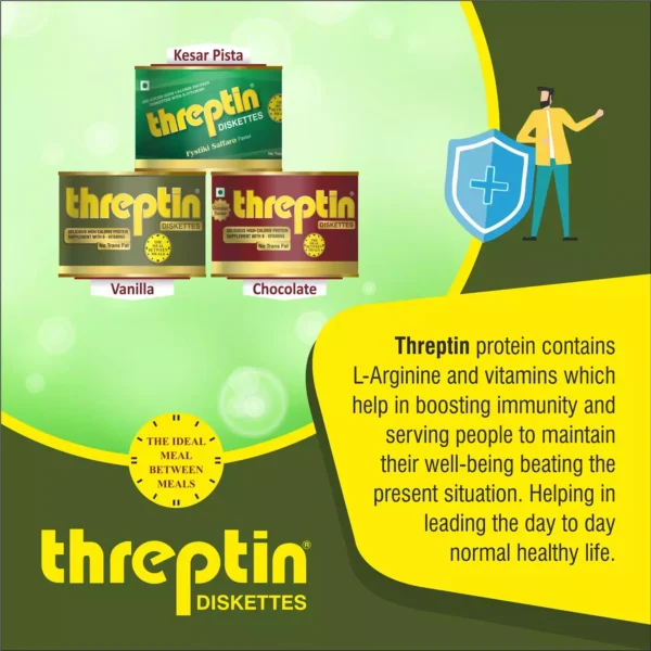 Threptin Vanilla Butterscotch Nutrition Diskettes Tin Of 275 GM - Image 5