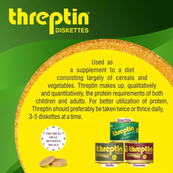 Threptin Vanilla Butterscotch Nutrition Diskettes Tin Of 275 GM - Image 6